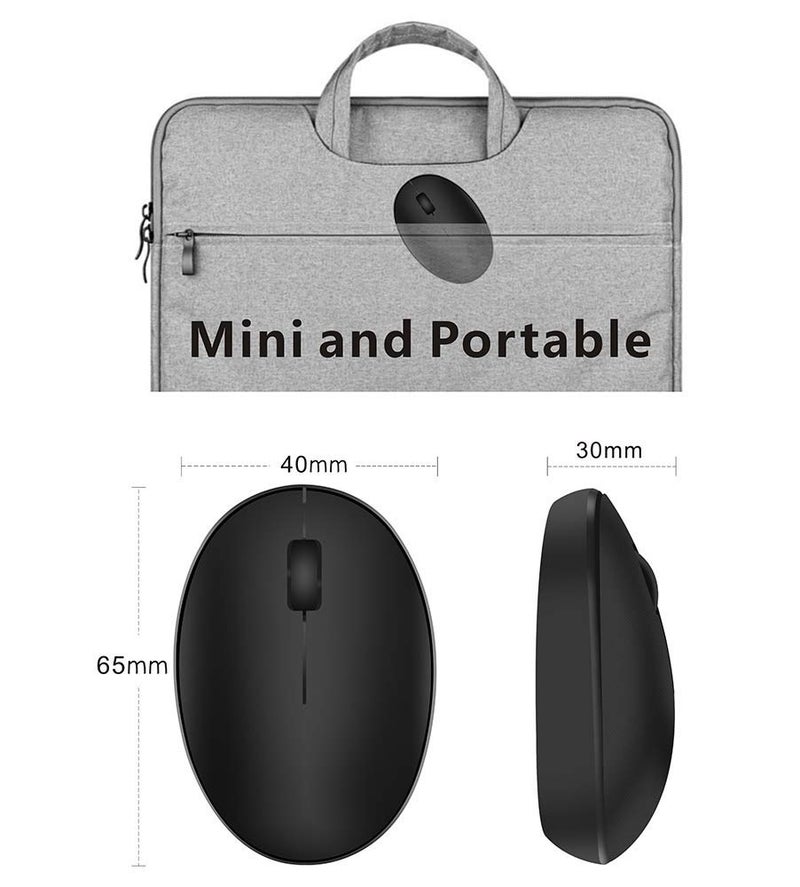TENMOS Mini Rechargeable Wireless Mouse, 2.4GHz Optical Travel Mouse Silent Wireless Computer Mice with USB Receiver, Auto Sleeping, 3 Buttons, 1000 DPI Compatible with Laptop, PC, Chromebook (Black) - Image 4